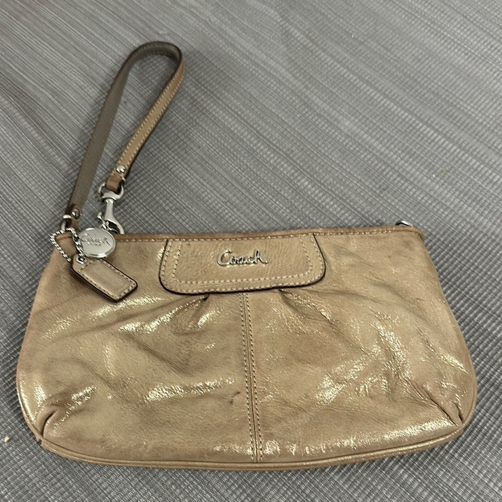 Coach Metallic Wristlet